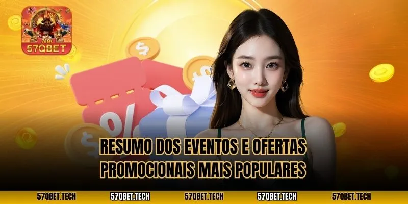Resumo dos eventos e ofertas promocionais mais populares